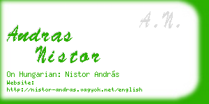 andras nistor business card